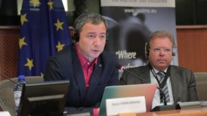MEP Dario Tamburrano, EFDD, Filip Geerts, CECIMO Director General